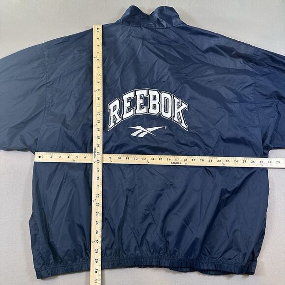Vintage 90s Reebok Full Zip Windbreaker Jacket Size 2XL XXL Men’s Blue/White - Picture 6 of 6